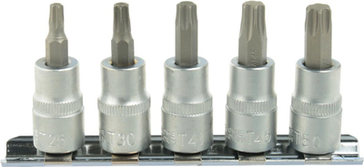 Сет бит TORX клучеви Geko, 5 парчиња, T25 T50, 3/8", CRV