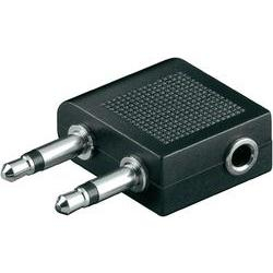 Adapter audio Goobay 61004, Y 2x jack 3.5 mm nënë 1x jack 3.5 mm, i zi