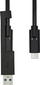 Kabllo USB ProXtend USBCWA-001, USB A dhe USB C në USB C, 1 m, e zezë