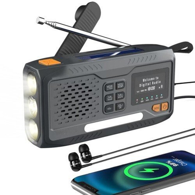 Radio portative Extralink BT-4000, DAB+ FM, powerbank 4000mAh, gri me portokalli