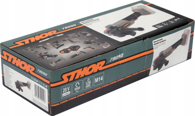 Mulli këndor Sthor, 125mm, pa kabllo 20V, trup pa bateri