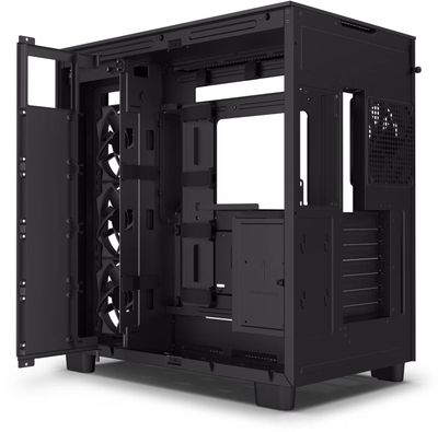 Kaso gaming NZXT H9 Flow, mid tower, xham i temperum, e zezë