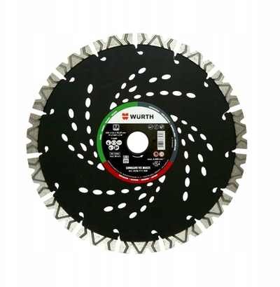Disk prerës diamanti Würth Longlife VX Multi për beton dhe gur, i zi