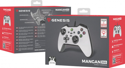 Kontroller Genesis Mangan 300, me kabllo, i bardhë