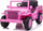 Makine elektrike për kalamoj Willys PA0263, 12V, me telekomandë, rozë