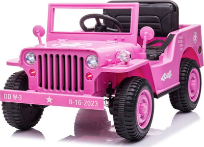 Makine elektrike për kalamoj Willys PA0263, 12V, me telekomandë, rozë