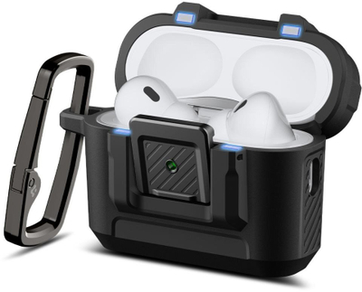Mbulesë mbrojtëse Spigen Lock Fit, për AirPods Pro 3, përfundim mat, e zezë