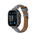 Каишка AmazingThing Class Band за Apple Watch 45 46 49mm, кожа, сива