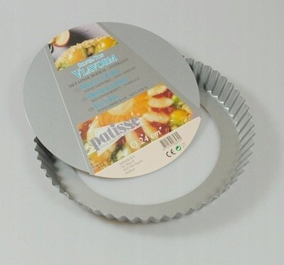 Kallëp për quiche Patisse, 30 cm, çelik, argjendtë