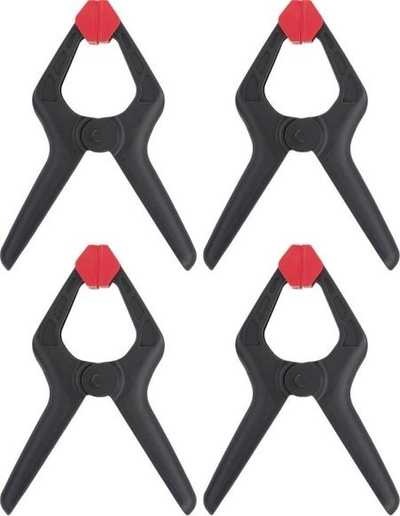 Kapëse me pranverë Toolcraft 1611470, set me 4 copë, hapje 40 mm, ngjyrë e zezë