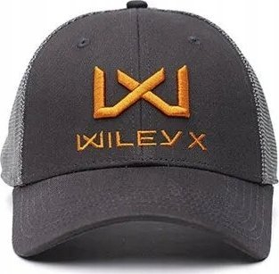 Kapelë trucker Wiley X WX, rrjetë poliestre, logo portokalli, gri e mbyllur