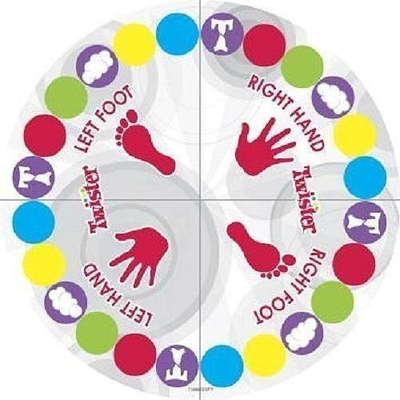 Lojë tavoline Hasbro Gaming Twister, 2+ lojtarë, mosha 6+, shumëngjyrëshe