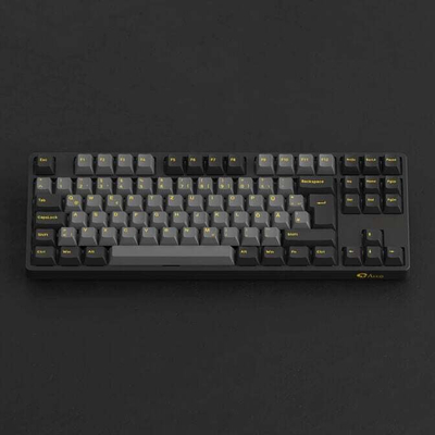 Tastierë mekanike Akko Black &amp; Gold 5087S ISO DE, TKL 80%, Bluetooth 5.1 2.4GHz, e zezë