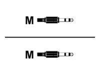 Аудио кабел Микроконект AUDLL05, 0.5 m, 3.5 mm AUX, црн