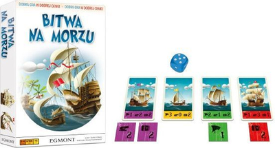 Loja me letra në tavolinë Egmont Battle at Sea, lojë strategjie me zara, për gjithë familjen
