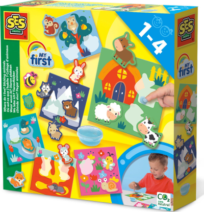 Set edukativ SES Creative My First Where Do I Live, lojë ngjitëse me kafshë