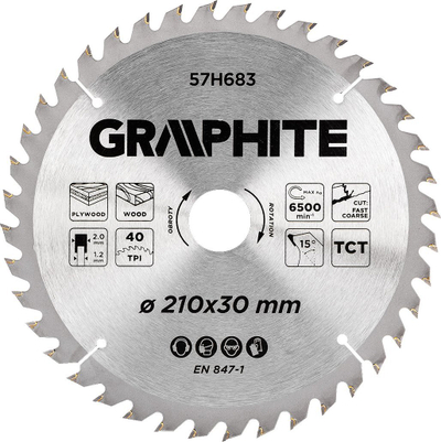 Teh sharrë Graphite, 210 x 30 mm, 40 dhëmbë karabit