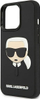 Kllëf telefoni Karl Lagerfeld Ikonik 3D Rubber për iPhone 13 Pro, i fortë, i zi