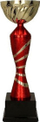 Kupë dekorative ORAR RD H-41cm R-140mm 7224B, metal, ari kuqe
