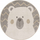 Tapet për kalamaj Douceur d’Intérieur U10 Bear Igloo, rrumbullak 100 cm, prej jute dhe pambuku, gri me bezhë