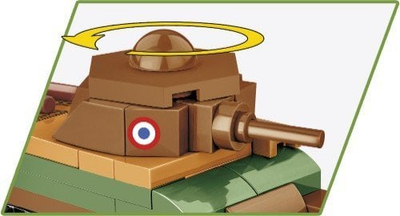 Set blloqe Cobi Historical Collection Somua S-35, 99 pjesë, shkalla 1:72, shumëngjyrësh