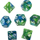 Set zare RPG Rebel, 7 copë, blu me jeshile, dyngjyrëshe