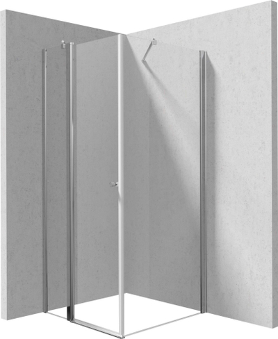 Kabinë dushi Deante Square KKN0U09S09, 90x90 cm, xham i pastër, profile krom