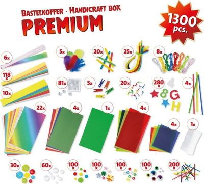 Set krijues Lena Premium, 1300 pjesë, për punëdore, shumëngjyrësh