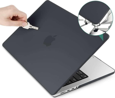 Kapak mbrojtës Alogy Hard Case për MacBook Pro 16 2021 A2485, polikarbonat, matte, i zi