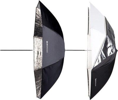 Set ombrellash fotografike Elinchrom Umbrella To Go, 41" Shallow Silver, 41" Shallow White translucent
