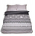 Set shtrati flanel Matex, 160x200 cm, 2 jastëkë 70x80 cm, gri me vija