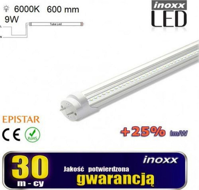 Llambë Nvox Linear T8, 60 cm, transparente