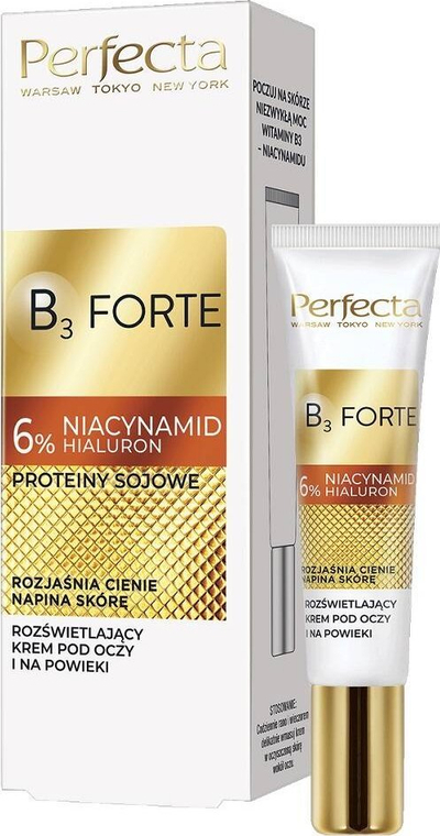 Krem për sy Perfecta B3 Forte, për ndriçim, me 6% niacinamidë