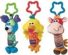 Set lodrash varëse për karrocë Playgro Tinkle Trio Sensory, 3 copë, shumëngjyrëshe