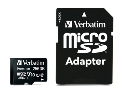 Kartë memorie Verbatim Premium U1 256GB, microSDXC, Class 10 UHS-I