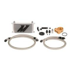 Set ftohësi vaji Mishimoto Subaru WRX, me termostat, 19 rreshta, argjendtë