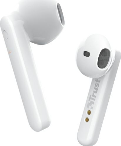 Kufje Bluetooth Trust Primo Touch, True Wireless, me mikrofon, të bardha