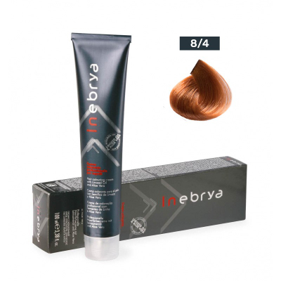 Ngjyrë për flokë Inebrya 8/4, bionde/bakër, 100 ml