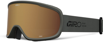 Ски маска Giro Cruz Stacked, леќа килибарно злато, зелена