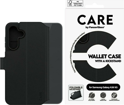 Futrollë PanzerGlass CARE për Samsung Galaxy A35 5G, me portofol, me këmbë mbajtëse