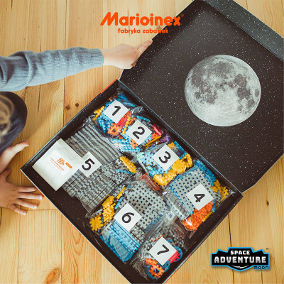 Сет конструктори Marioinex Mini Waffle Space Base, 618 парчиња, 7+, шарен