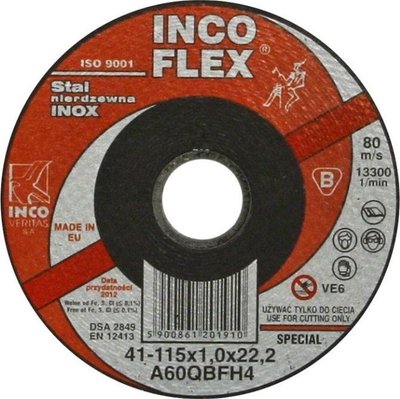 Disk prerës Techniflex FLAT DISC INOX T1A, 125mm, 1.0mm, 22mm