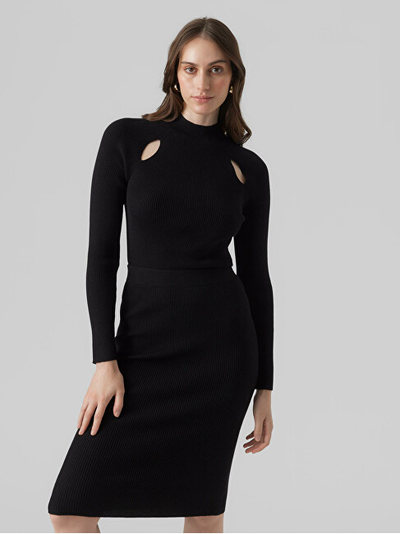 Triko Vero Moda VMKARIS 10290675 Black