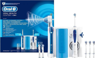 Set për higjenën e gojës Oral B Oxyjet PRO 2000 OC501.535.2, furçë elektrike edhe irrigator, bardh e blu