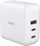 Ѕиден полнач Aukey PA-B6S, 90W, 2x USB-C 1x USB-A, бел