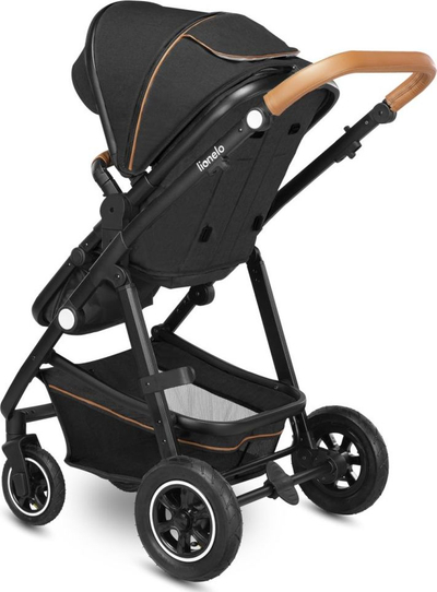 Karrocë bebe Lionelo Amber Combi 2 në 1, deri 22 kg, me shportë dhe ulëse sportive, gri grafit