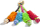 Lodër me tërheqje për qen Dingo Tug Mop Bungee, top gome me aromë vanilje, 46cm, rozë