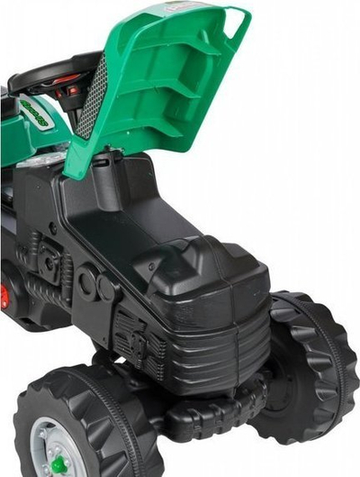 Traktor me pedale për kalamaj JAMARA Strong Bull, me borie, sedilje që rregullohet, i kuq