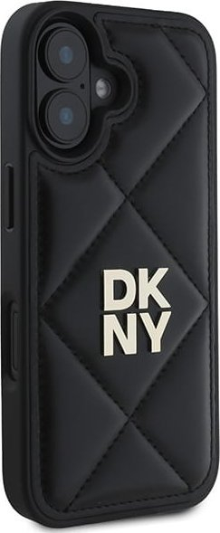 Mbulesë telefoni DKNY Quilted Stack Logo për iPhone 16 6.1", e zezë