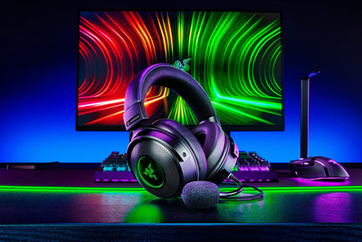 Гејминг слушалки Razer Kraken V3 HyperSense, 7.1, со микрофон, црни